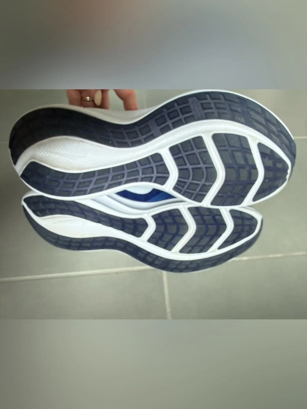 Nike Blue Mesh Running Shoes with White Swoosh